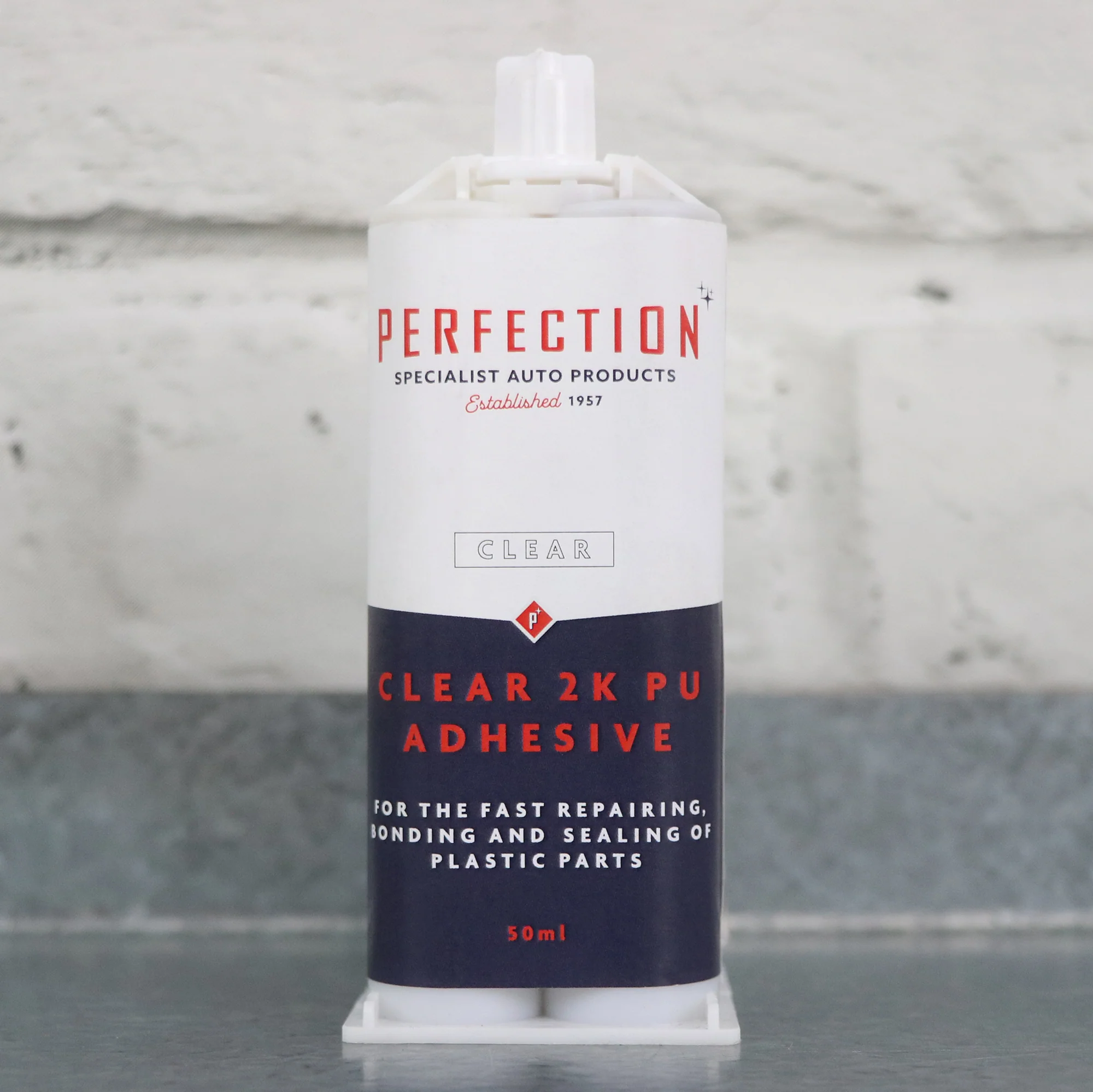 Perfection Fast Plastic Repair Adhesive (Clear, 50ml)