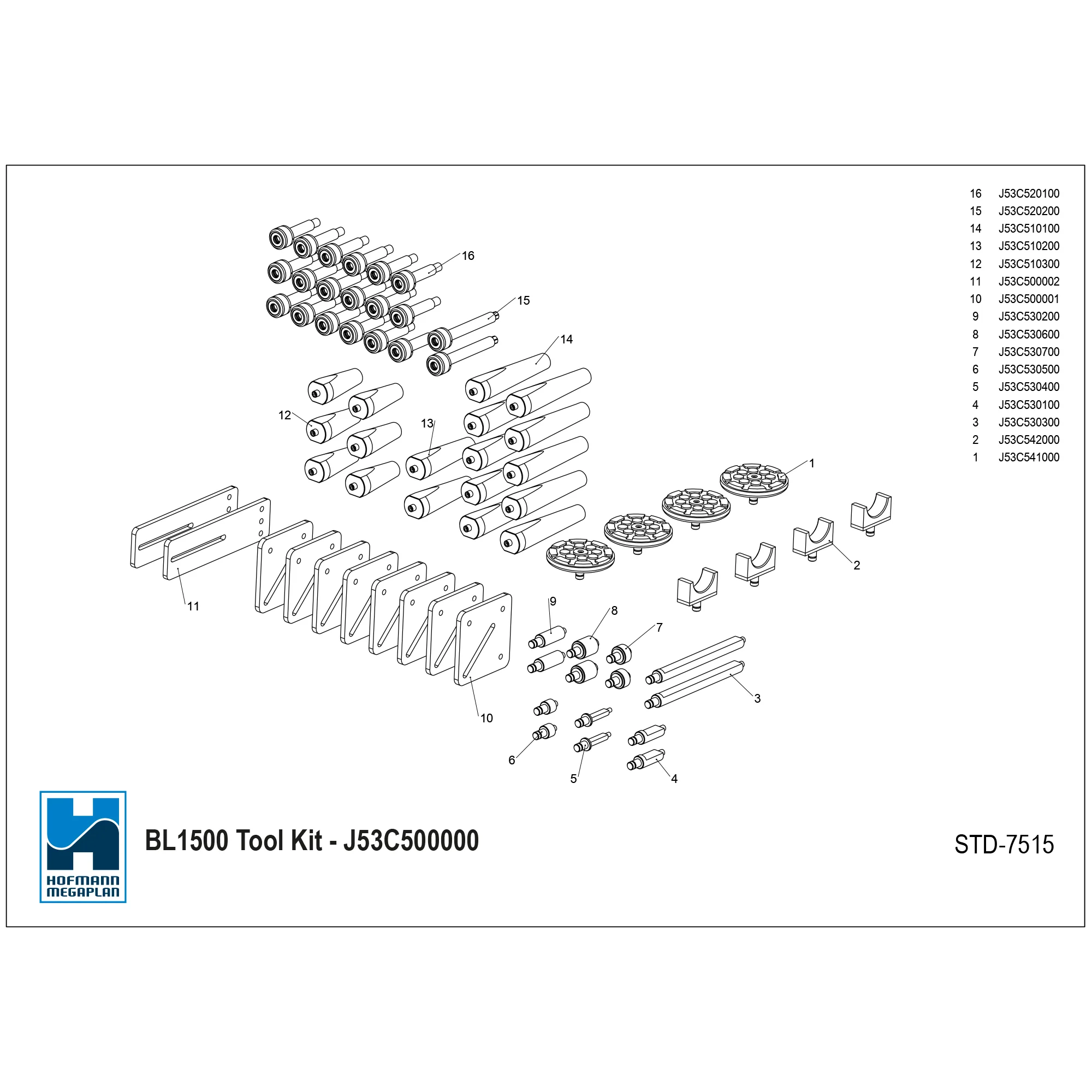 Hofmann Megaplan Locking Toolkit for EV Battery Table Lift