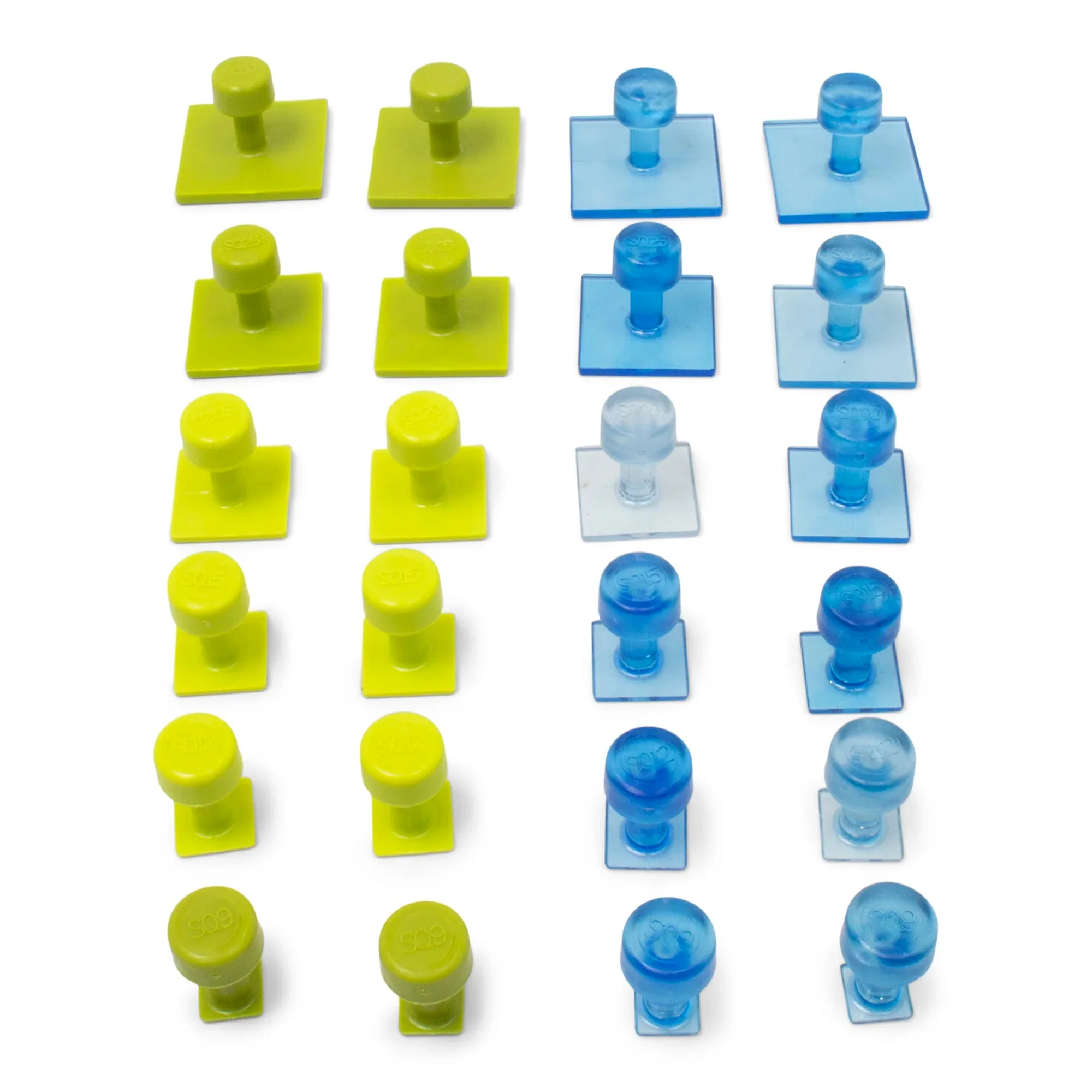 KECO Black Ice/Gang Green Smooth Square Glue Tabs (Variety Pack of 24)