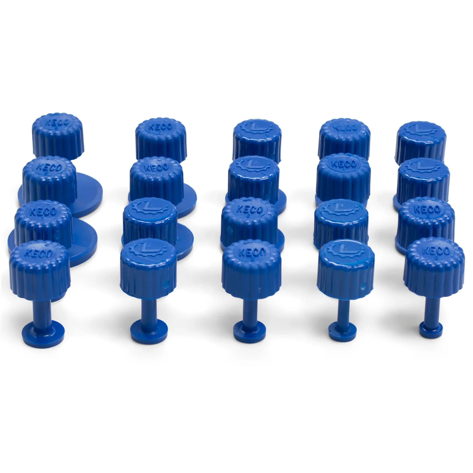 KECO Dead Centre Round Blue Finishing Glue Tabs (Variety Pack of 20)