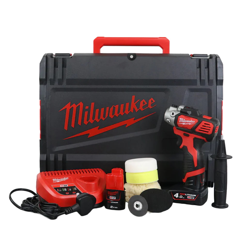 Milwaukee M12 BPS-421X 12V Sub Compact Polisher / Sander Kit - Image 2