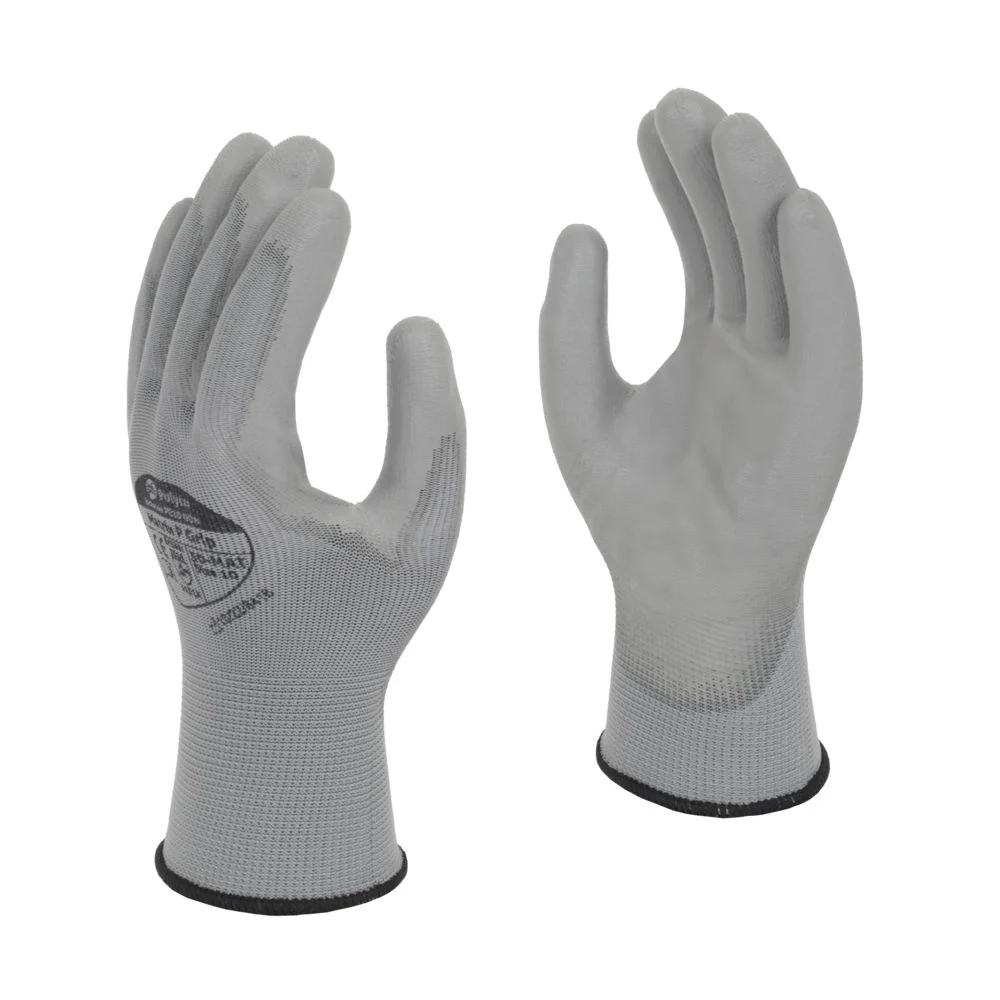 Polyco Matrix P Grip Grey PU Palm Coated Gloves (Size 9) – One Pair