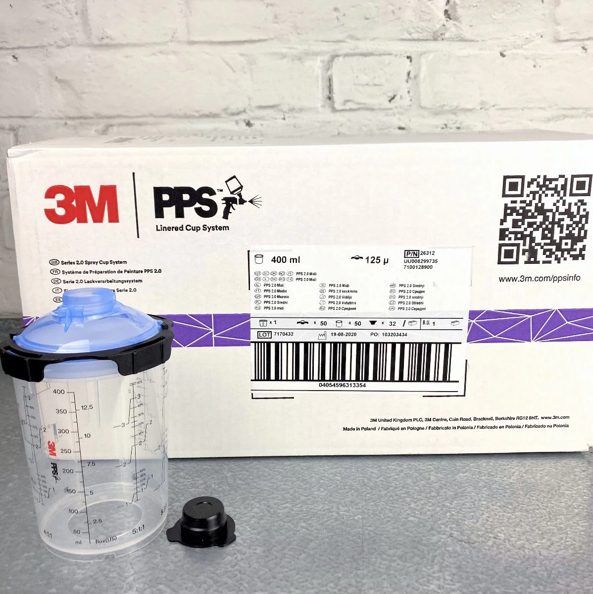 3M PPS 2 Pk50 Midi 400ml 125 Micron Filter Lids & Liners