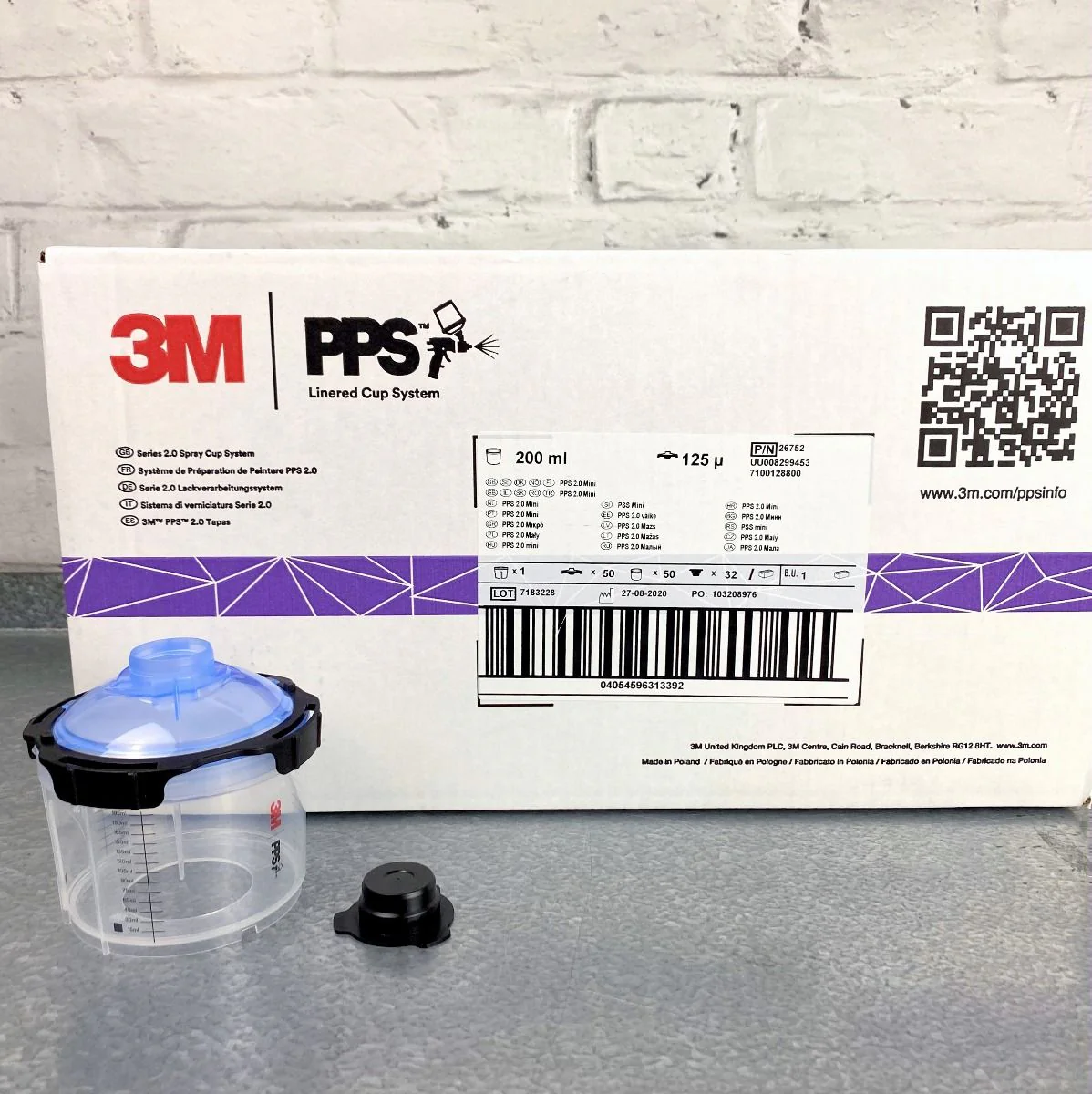 3M PPS 2 Pk50 Mini 200ml 125 Micron Filter Lids & Liners