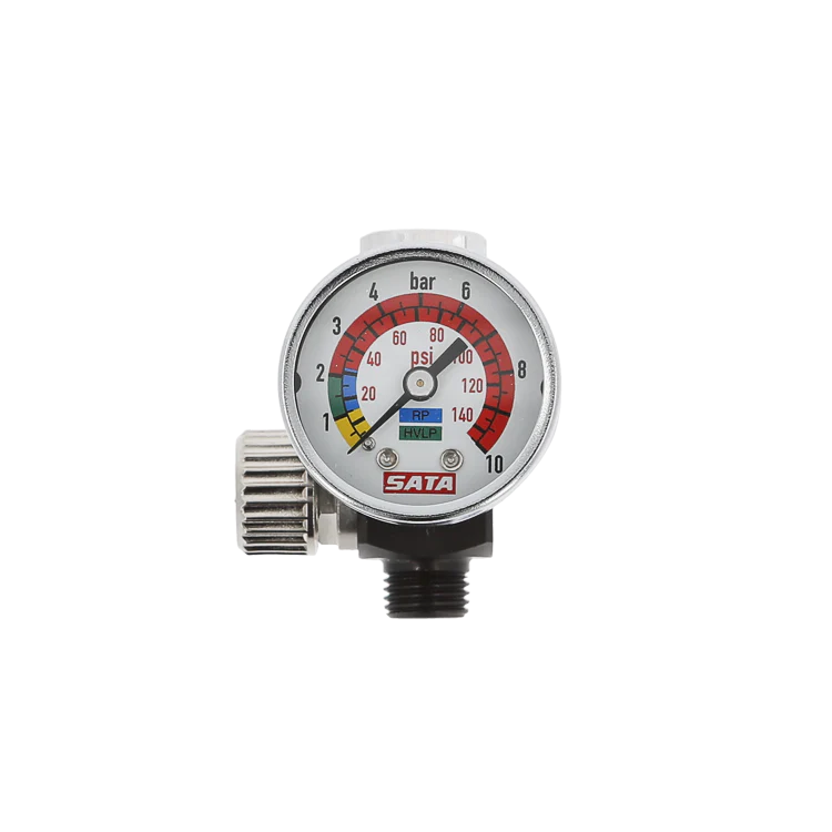 SATA Air Micrometer with Gauge (1/4" Male Thread and G 1/4" Female Thread)