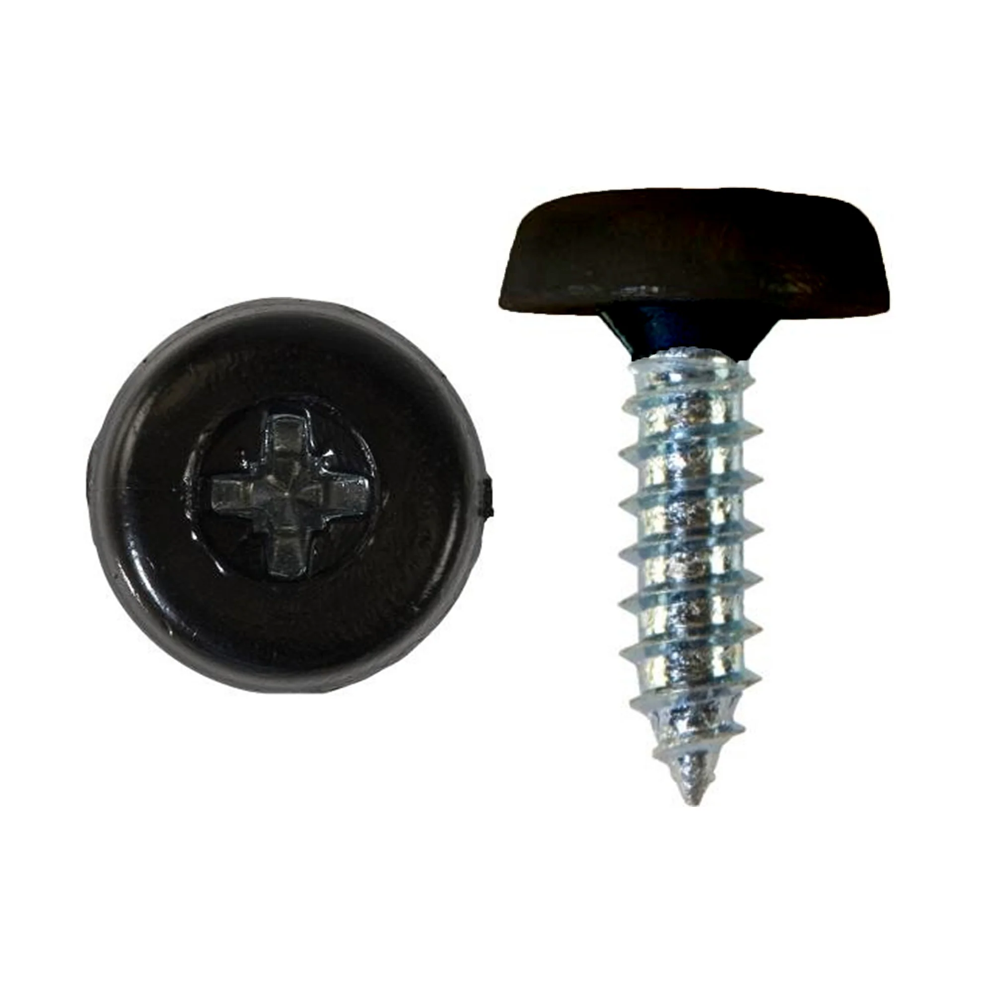 Workshop Warehouse 100 Black Plastic Head Number Plate Screws